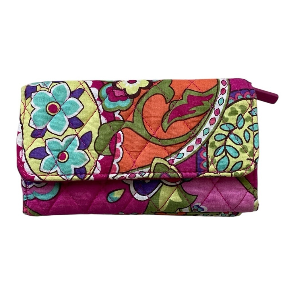 Vera Bradley Trifold Colorful floral Quilted Wallet